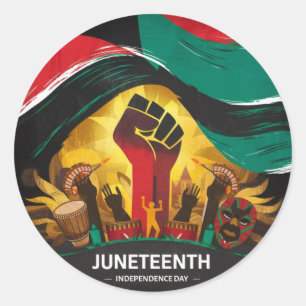 Juneteenth Independence Day Classic Round Sticker