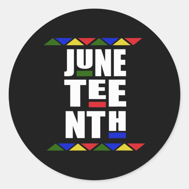 Juneteenth Independence Day Retro Celebration  Classic Round Sticker (Front)