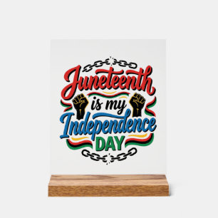 Juneteenth Independence Day Vintage Shirt Design_1 Acrylic Sign
