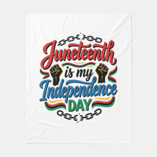 Juneteenth Independence Day Vintage Shirt Design_1 Fleece Blanket