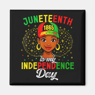 Juneteenth is independence day 1865 afro women magnet