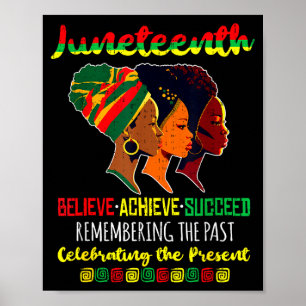 Juneteenth is independence day believe achieve poster
