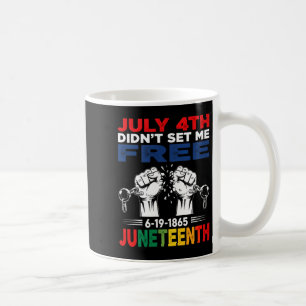 Juneteenth is independence day black history july coffee mug