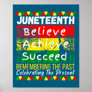 Juneteenth is independence day black pride melanin poster
