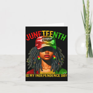 Juneteenth is independence day black women freedom card