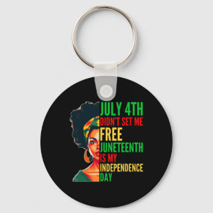 Juneteenth Is My Independence Day 1865 Messy Bun W Key Ring