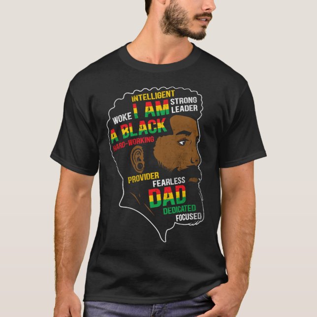 Juneteenth Is My Independence Day Black Dad Father T-Shirt (Front)