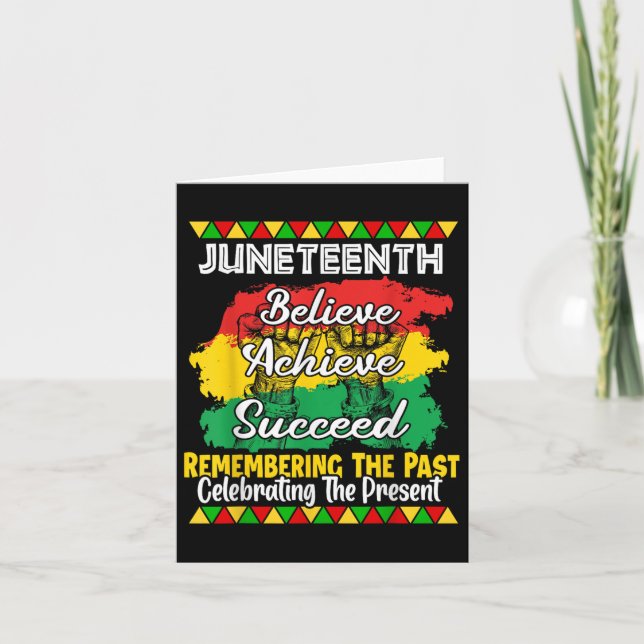 Juneteenth Is My Independence Day Black Pride  Card (Front)