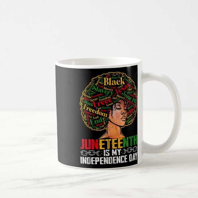 Juneteenth Is My Independence Day - Black Pride Me Coffee Mug (Right)