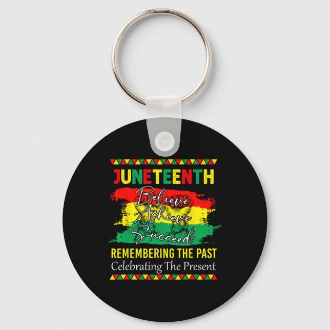 Juneteenth Is My Independence Day Black Pride Mela Key Ring (Front)