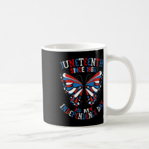 Juneteenth Is My Independence Day Butterfly Red Wh Coffee Mug