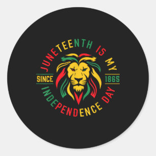 Juneteenth Is My Independence Day Lion Free Ish Si Classic Round Sticker