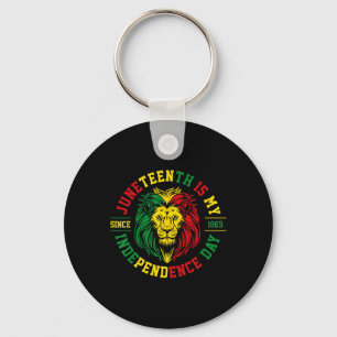 Juneteenth Is My Independence Day Lion Free Ish Si Key Ring