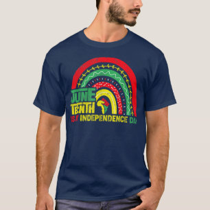 Juneteenth Is My Independence Day Rainbow Juneteen T-Shirt