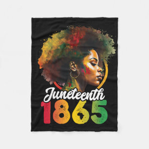 Juneteenth Is My Independence Day Shirt Womens Bla Fleece Blanket