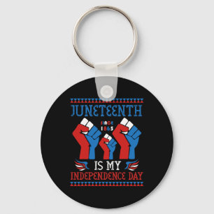 Juneteenth Is My Independence Day Since 1865 Red W Key Ring