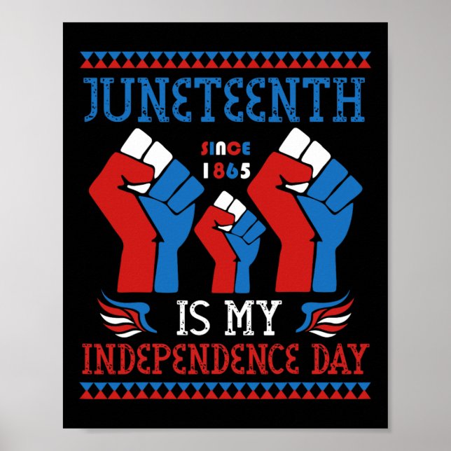 Juneteenth Is My Independence Day Since 1865 Red W Poster (Front)