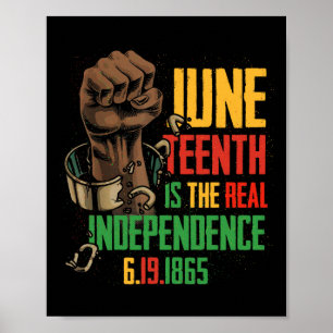 Juneteenth Is The Real Independence Day 1865 Freed Poster
