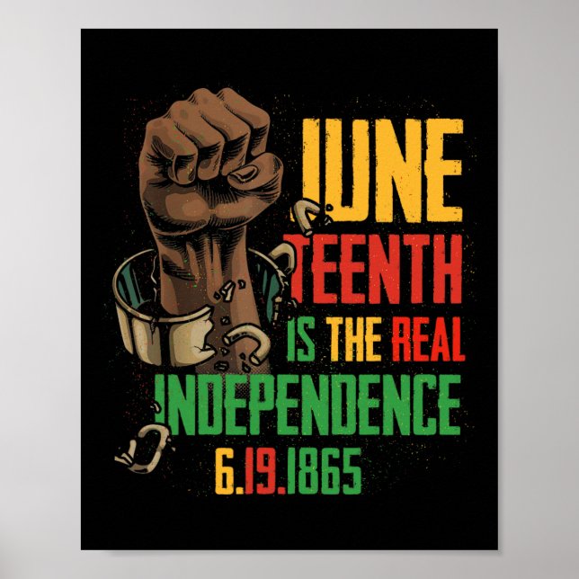 Juneteenth Is The Real Independence Day 1865 Freed Poster (Front)