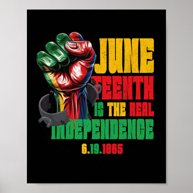 Juneteenth Is The Real Independence Day 1865 Pride Poster (Front)
