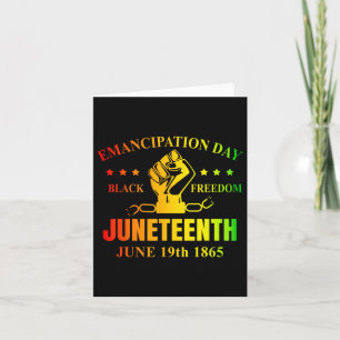 Juneteenth June 1865 Black History African America Card