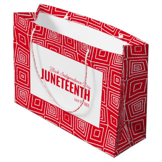 JUNETEENTH June 19 1865 Black Freedom Day Large Gift Bag