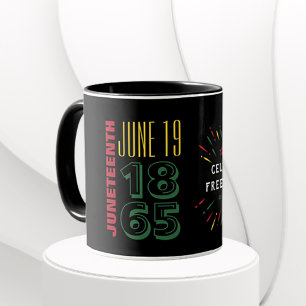 Juneteenth June 19 1865 Black History Fireworks Mug