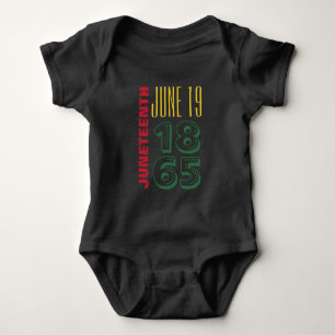 Juneteenth June 19 1865 Typography Black History Baby Bodysuit