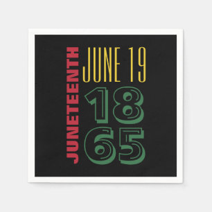 Juneteenth June 19 1865 Typography Black History Napkin