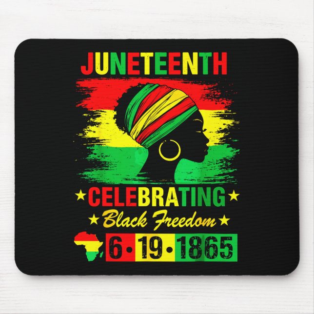 Juneteenth june 19th 1865 american african  mouse pad (Front)