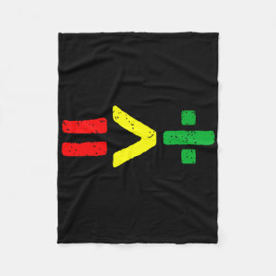 Juneteenth June 19th 1865 Equality Is Greater Than Fleece Blanket