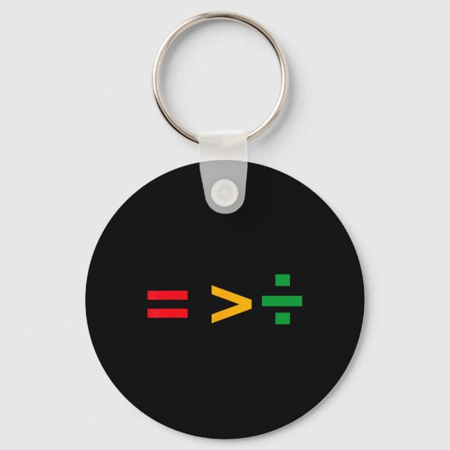Juneteenth June 19th 1865 Equality Is Greater Than Key Ring (Front)