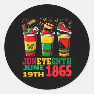 Juneteenth June 19th 1865 For Celebrate Classic Round Sticker