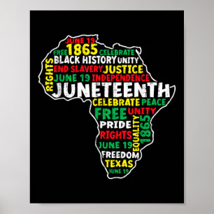 Juneteenth June 19th 1865 Freedom African Black He Poster