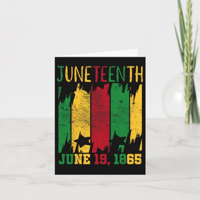 Juneteenth June 19th 1865 Juneteenth Freedom Day  Card (Front)