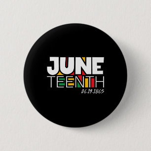 Juneteenth June 19th 1865 Proud Black Freedom Day 6 Cm Round Badge