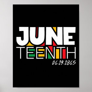 Juneteenth June 19th 1865 Proud Black Freedom Day Poster