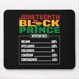 Juneteenth Kids Black Prince Nutritional Facts Fre Mouse Pad