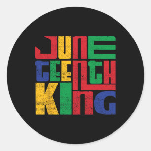 Juneteenth King Black Man Boy Juneteenth King  Classic Round Sticker