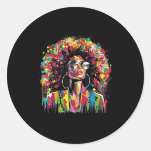 Juneteenth Ladies Freedom 19th 1865 For Women Men Classic Round Sticker