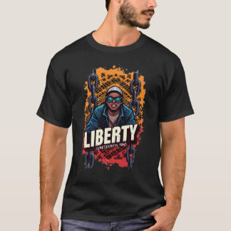 Juneteenth “LIBERTY” over distressed broken chains T-Shirt