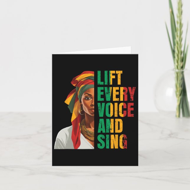 Juneteenth Lift Every Voice Sing Black History Mon Card (Front)