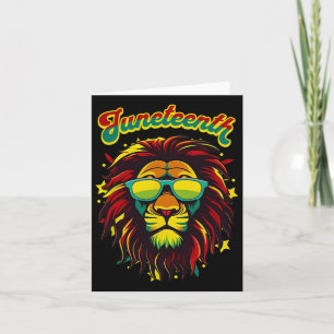 Juneteenth Lion Celebrate Black Freedom 1865 Histo Card