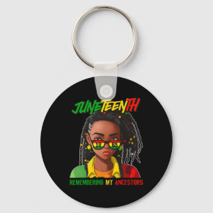 Juneteenth Loc'd Hair Remembering My Ancestor For  Key Ring