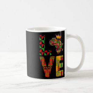 Juneteenth Love Africa Map Black History Men Women Coffee Mug