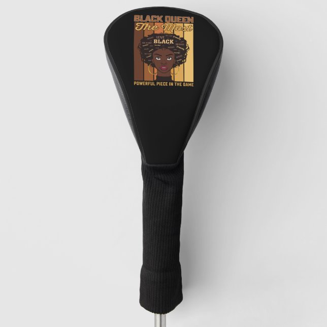 Juneteenth Melanin Black Girl The Most Powerful Golf Head Cover (Front)
