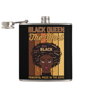 Juneteenth Melanin Black Girl The Most Powerful Hip Flask