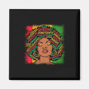 Juneteenth Melanin Black Queen African American La Magnet