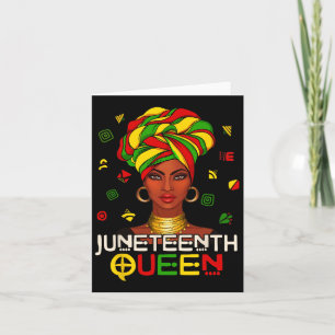 Juneteenth Melanin Black Queen Women Head Wrap Fre Card