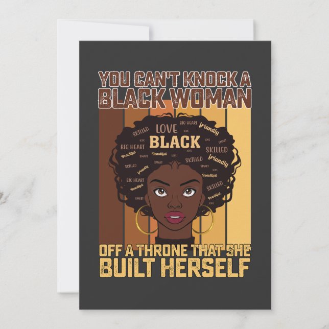 Juneteenth Melanin Can't Knock A Black Woman Invitation (Front)